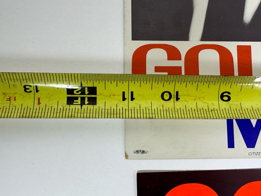 Original Goldwater Presidential Campaign Items Including (2) Presidential Campaign Offset Printing Cardboard Posters 11 X 17, (2) Bumper Stickers, Flag And Headshot [Photo 16]