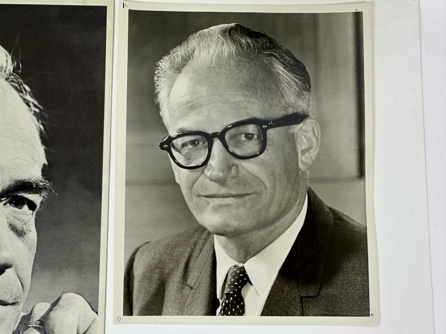 Original Goldwater Presidential Campaign Items Including (2) Presidential Campaign Offset Printing Cardboard Posters 11 X 17, (2) Bumper Stickers, Flag And Headshot [Photo 11]