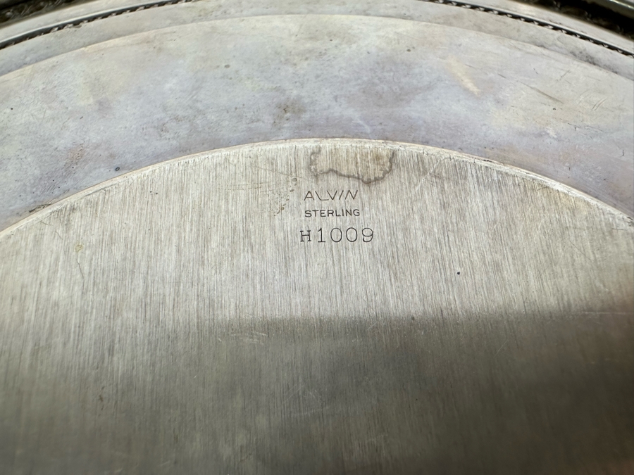 Stering Silver 9.5' Plate By Alvin 246g [Photo 5]