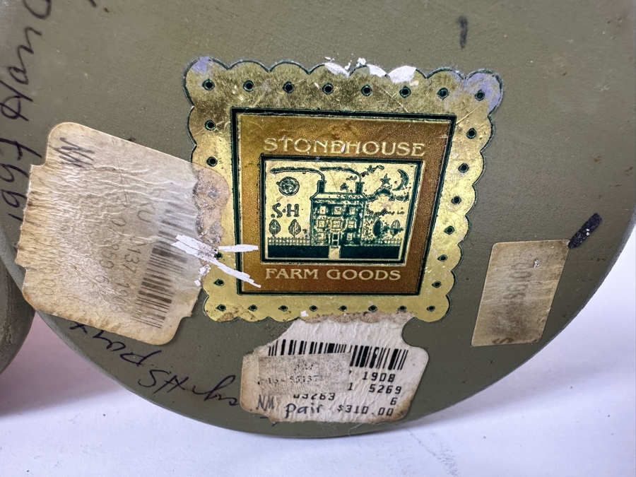 Pair Of Signed Hand Painted Wooden Candlesticks 17H Retailed $310 [Photo 13]