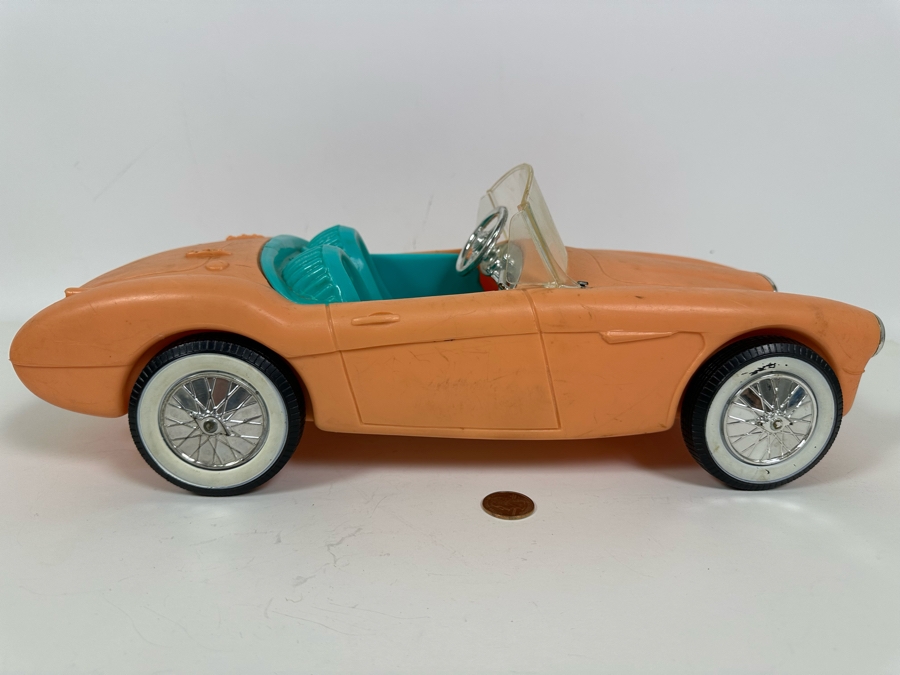 Just Added - Vintage 1960s Barbie Doll Austin Healey Convertible Sports Car 17W X 7.5D X 6H [Photo 4]