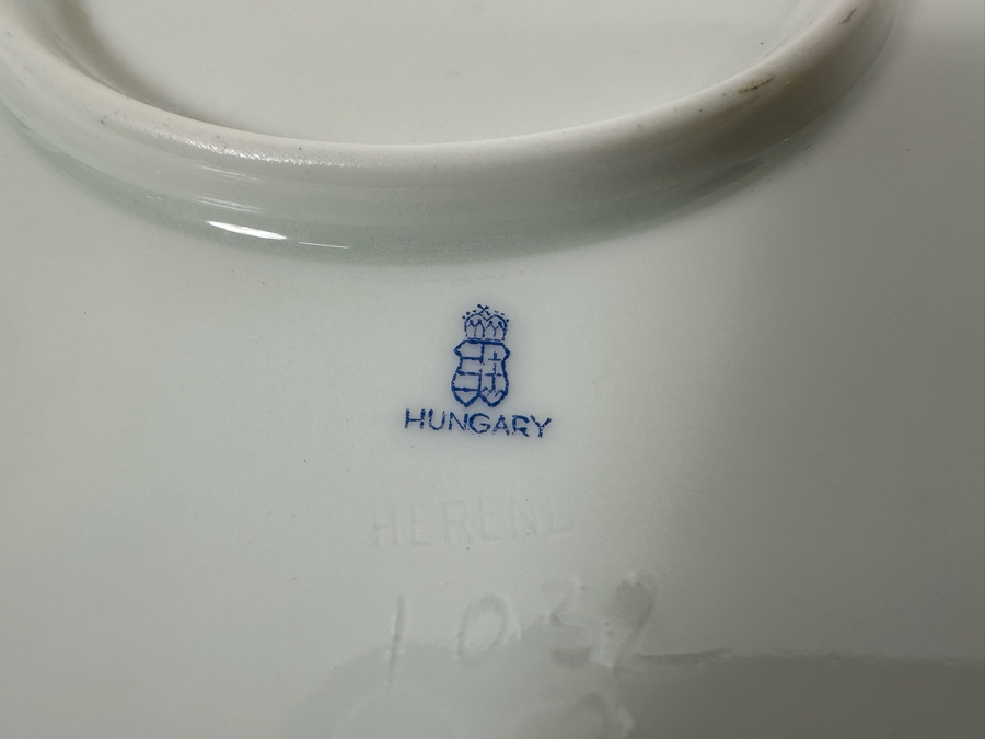 Vintage Herend Hungary Chinese Bouquet Green Tureen & Lid With Lemon Finial Handle 11W X 6.5H [Photo 13]