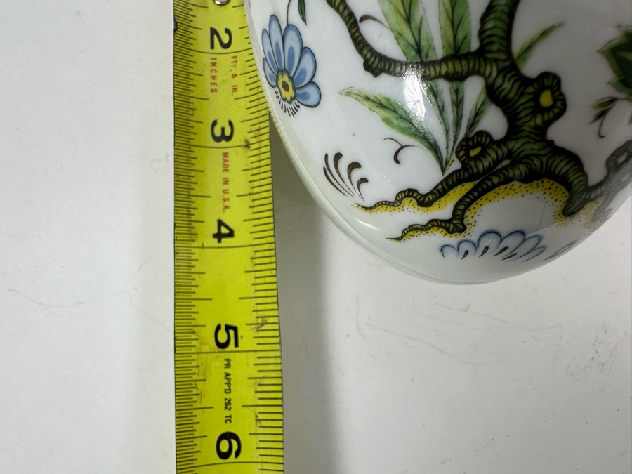 Limoges France Lidded Egg-Shaped Trinket Box 4W X 3.5D X 3H [Photo 11]