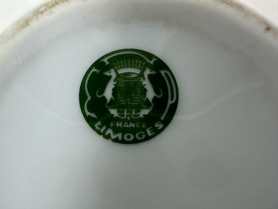 Limoges France Lidded Egg-Shaped Trinket Box 4W X 3.5D X 3H [Photo 9]