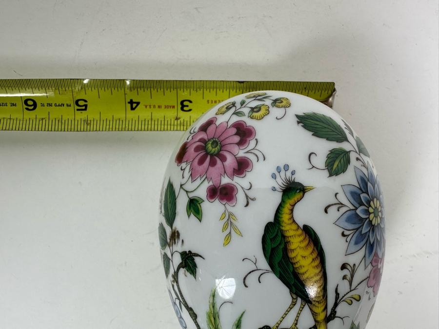 Limoges France Lidded Egg-Shaped Trinket Box 4W X 3.5D X 3H [Photo 12]