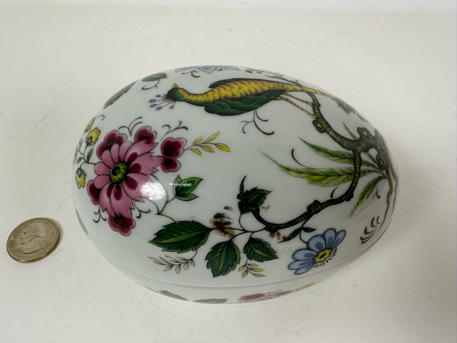 Limoges France Lidded Egg-Shaped Trinket Box 4W X 3.5D X 3H [Photo 6]