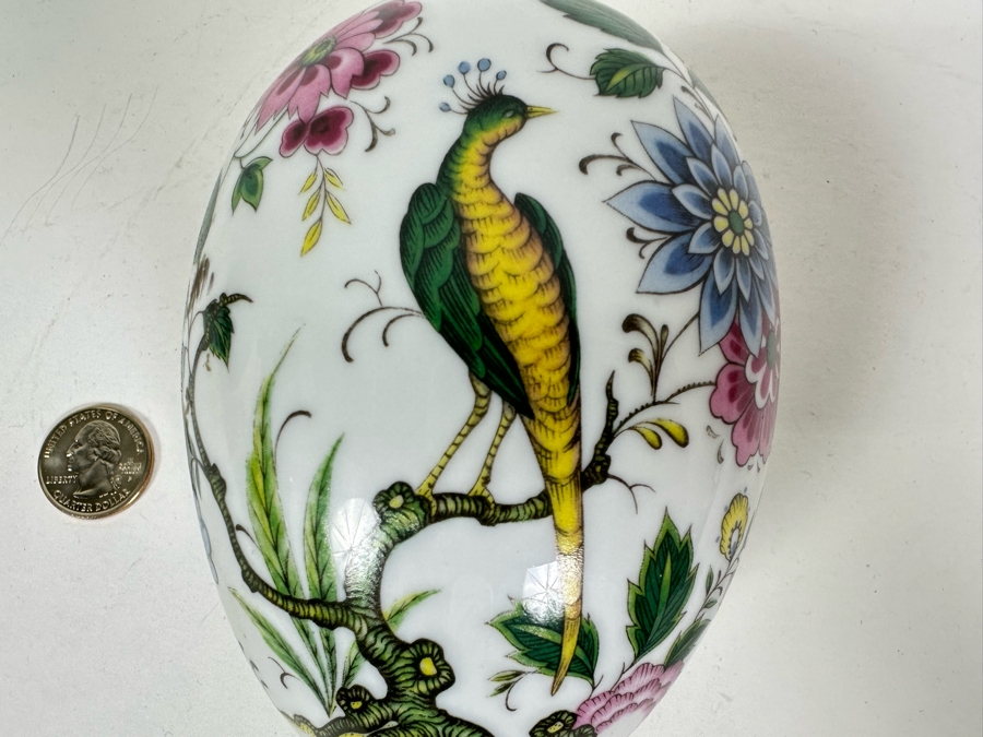 Limoges France Lidded Egg-Shaped Trinket Box 4W X 3.5D X 3H [Photo 3]