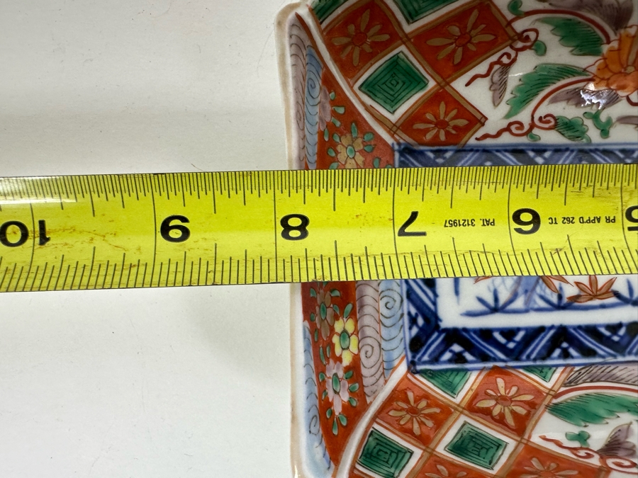 Pair Of Vintage Japanese Imari Porcelain Dishes 8 X 4.5 & 5.25 X 5.25 [Photo 12]