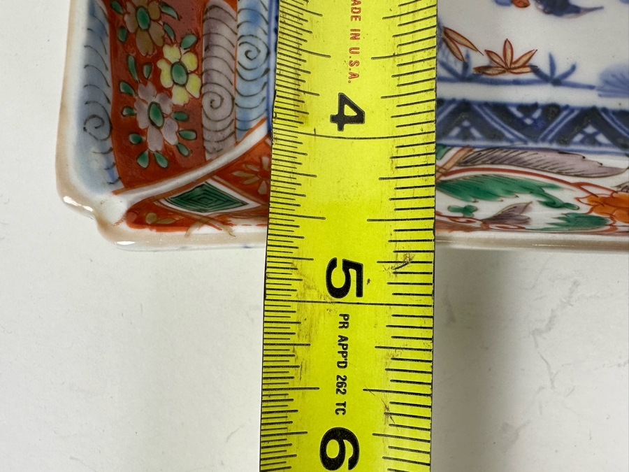 Pair Of Vintage Japanese Imari Porcelain Dishes 8 X 4.5 & 5.25 X 5.25 [Photo 13]