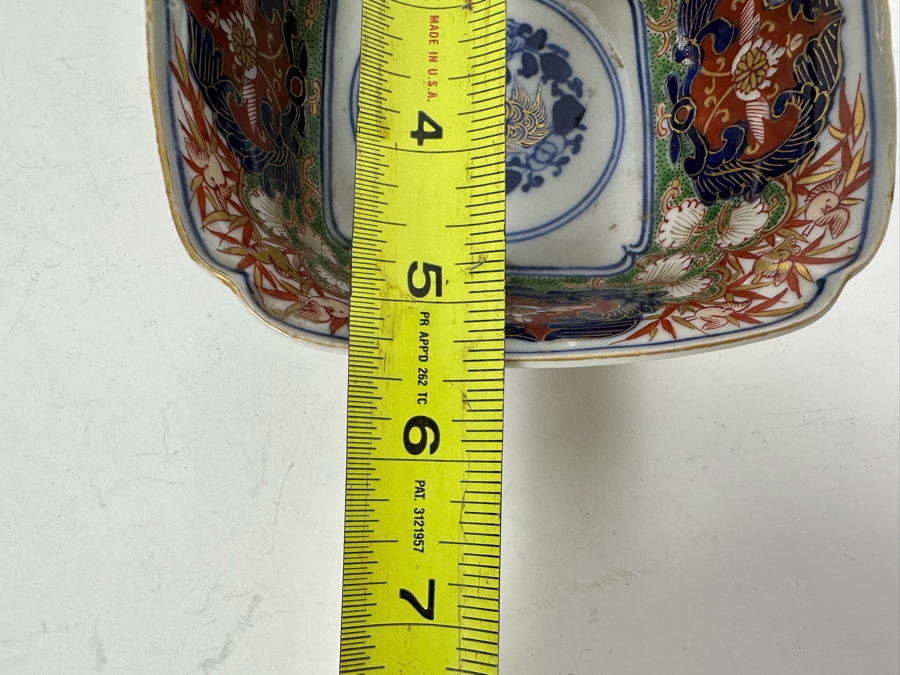 Pair Of Vintage Japanese Imari Porcelain Dishes 8 X 4.5 & 5.25 X 5.25 [Photo 16]