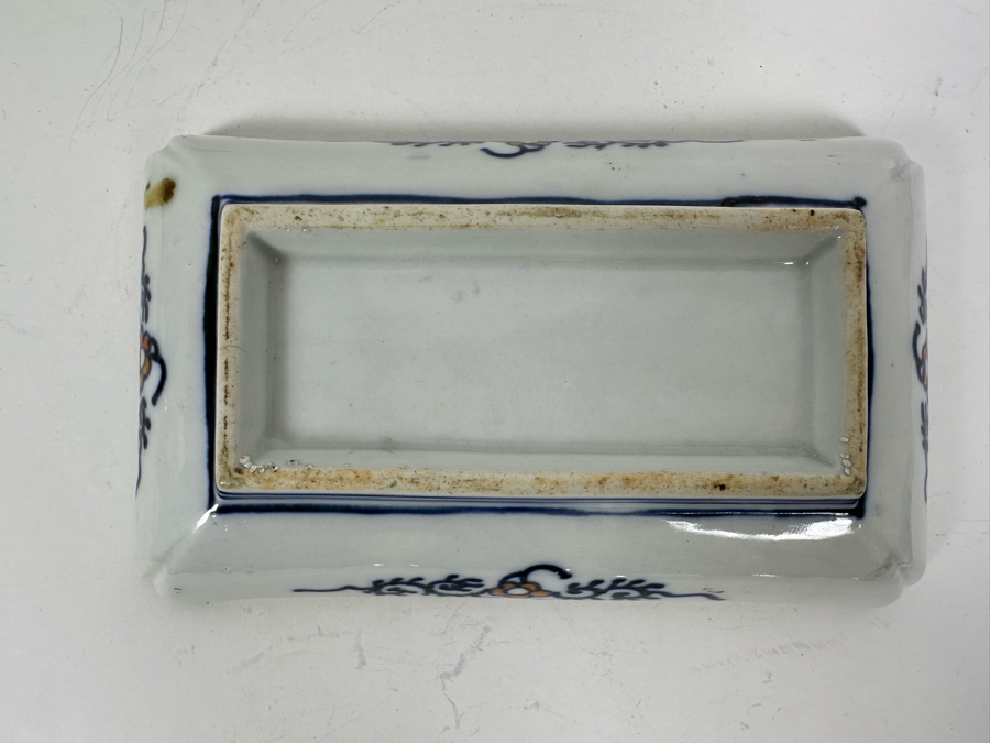 Pair Of Vintage Japanese Imari Porcelain Dishes 8 X 4.5 & 5.25 X 5.25 [Photo 10]