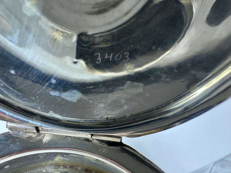 Hawkes Crystal Syrup And Powdered Sugar Dispensers With Sterling Silver Lids Monogramed L.S.D. From The Doheny Estate 7.5H [Photo 13]