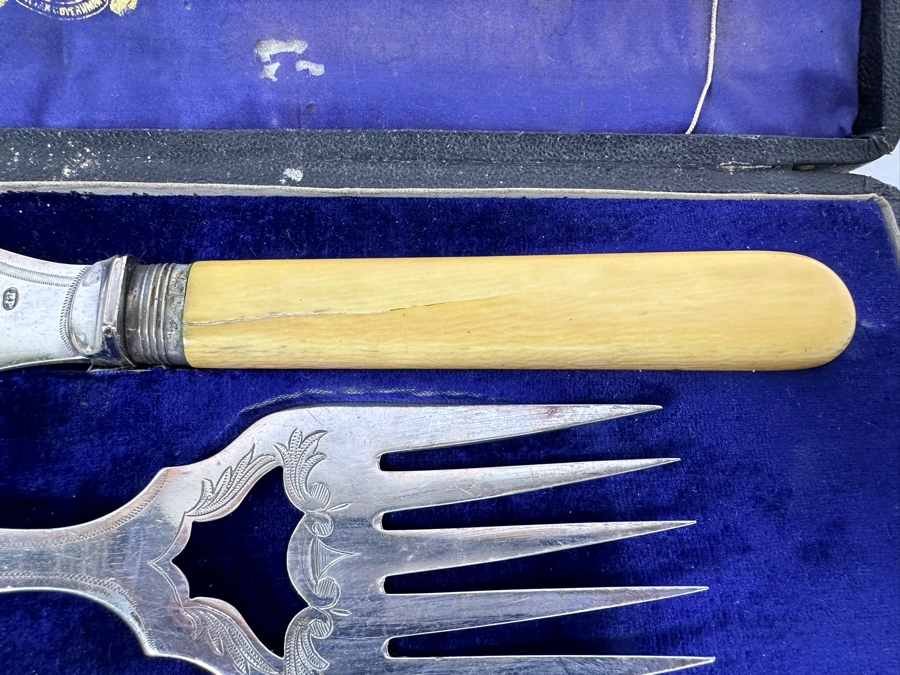 Mappin & Webb Fish Serving Set With Knife And Fork In The Original Box [Photo 8]