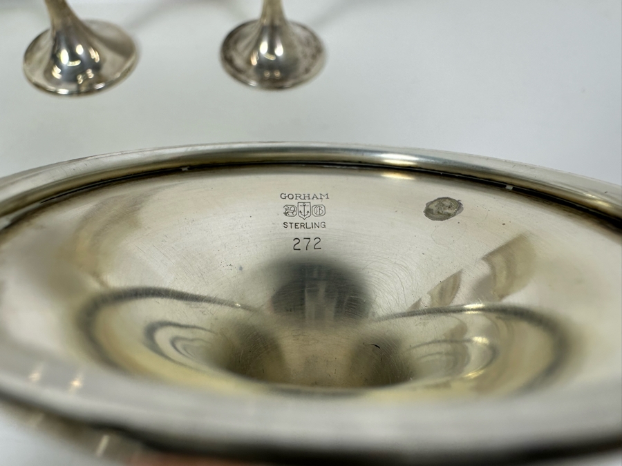 (6) Gorham Sterling Silver Water Goblets Puritan 272 6 5/8'H From The Doheny Estate 1,101g [Photo 6]