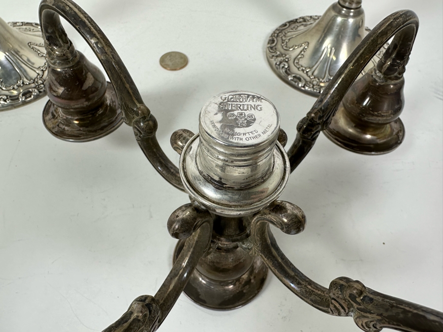 Pair Of Stunning Gorham Chantilly Weighted Sterling Silver Candelabras Doheny Estate 750 9W X 13H [Photo 11]