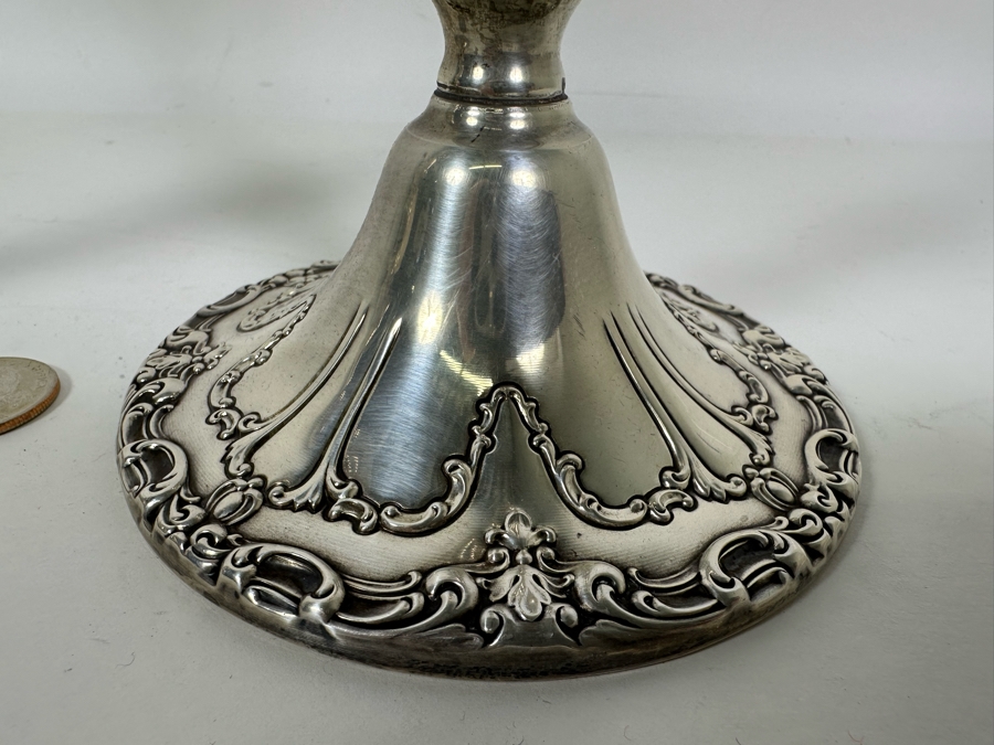 Pair Of Stunning Gorham Chantilly Weighted Sterling Silver Candelabras Doheny Estate 750 9W X 13H [Photo 22]