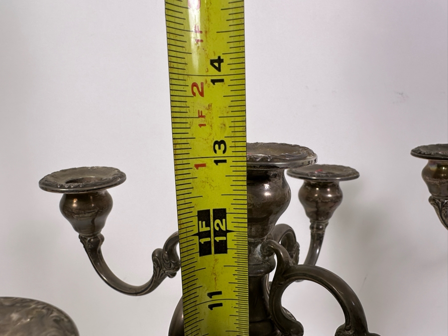 Pair Of Stunning Gorham Chantilly Weighted Sterling Silver Candelabras Doheny Estate 750 9W X 13H [Photo 18]