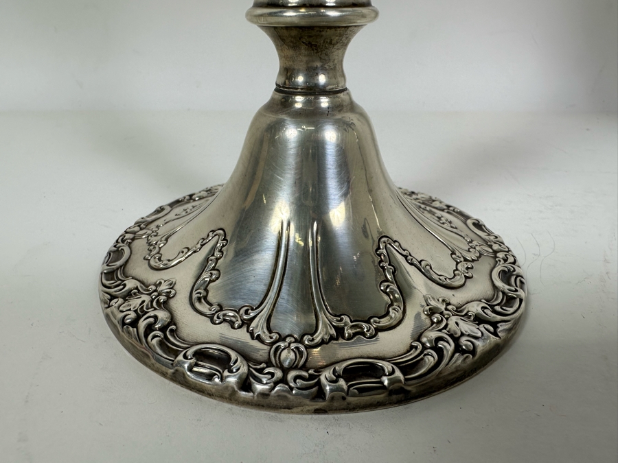 Pair Of Stunning Gorham Chantilly Weighted Sterling Silver Candelabras Doheny Estate 750 9W X 13H [Photo 5]