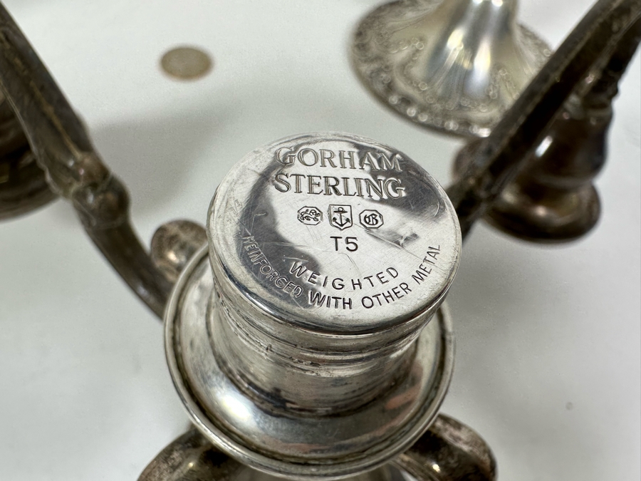 Pair Of Stunning Gorham Chantilly Weighted Sterling Silver Candelabras Doheny Estate 750 9W X 13H [Photo 13]