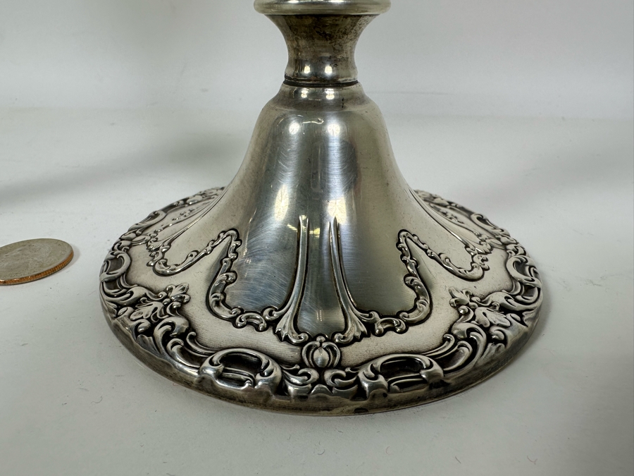 Pair Of Stunning Gorham Chantilly Weighted Sterling Silver Candelabras Doheny Estate 750 9W X 13H [Photo 23]