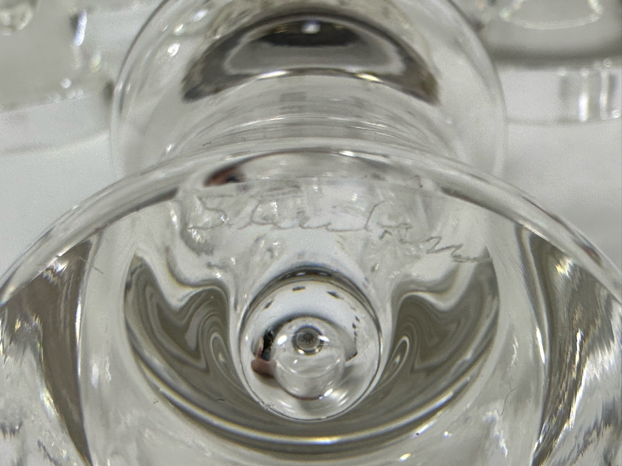 Steuben Glass Salt & Pepper Shakers With Sterling Silver Tops 4.5H - Eight Pairs / 16 Shakers Total Doheny Estate [Photo 12]