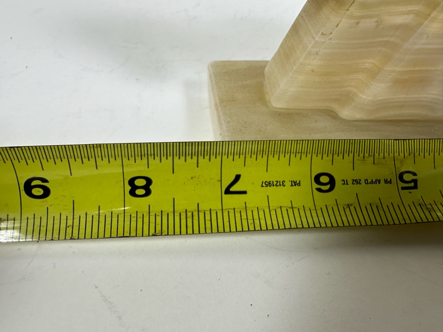 Vintage Carved Onyx Horse Head Bookends 7W X 3D X 6H [Photo 9]