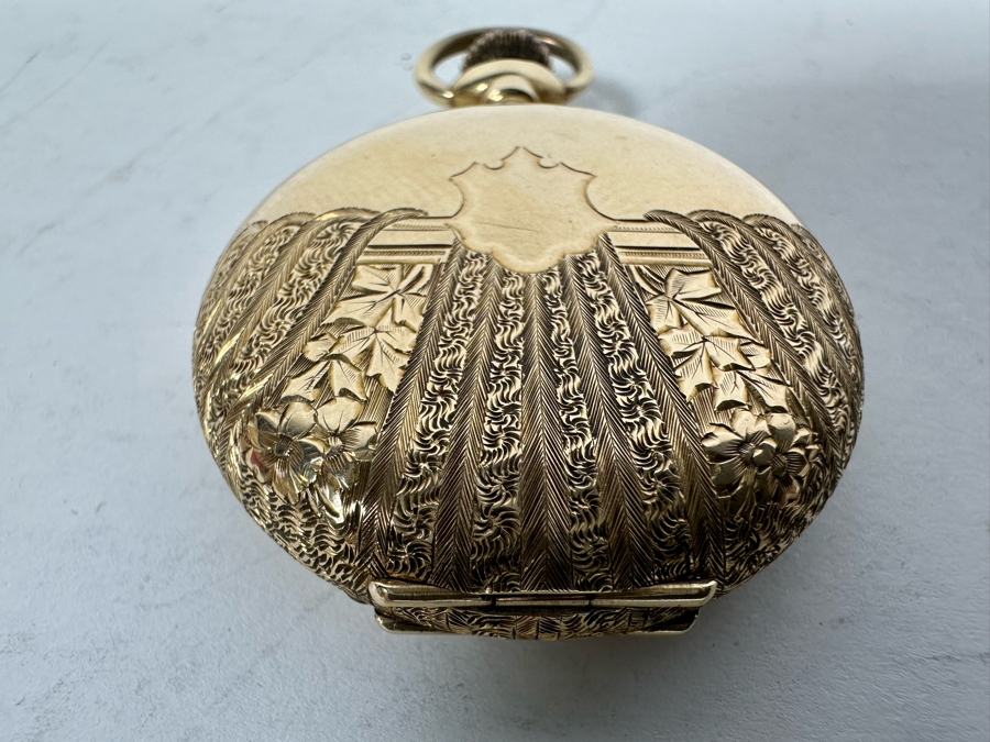14K Gold Antique Elgin Pocket Watch Ser # 169130 Not Running Possible Main Spring 15 Jewels - See Photos 32.7g [Photo 24]
