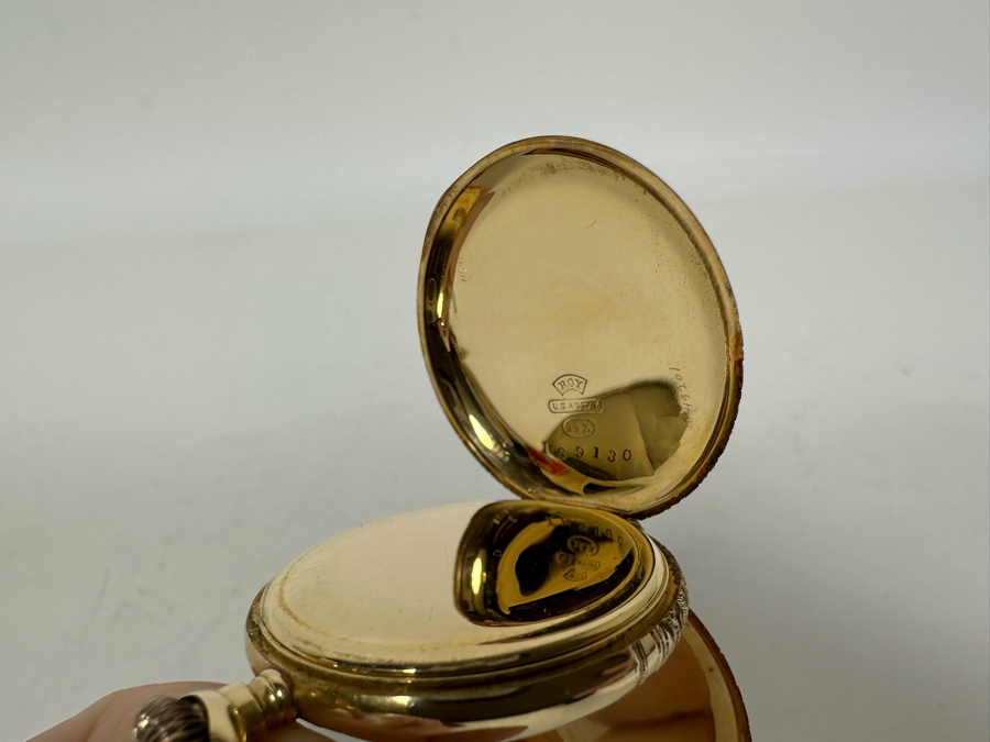 14K Gold Antique Elgin Pocket Watch Ser # 169130 Not Running Possible Main Spring 15 Jewels - See Photos 32.7g [Photo 6]