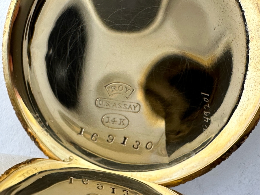 14K Gold Antique Elgin Pocket Watch Ser # 169130 Not Running Possible Main Spring 15 Jewels - See Photos 32.7g [Photo 7]