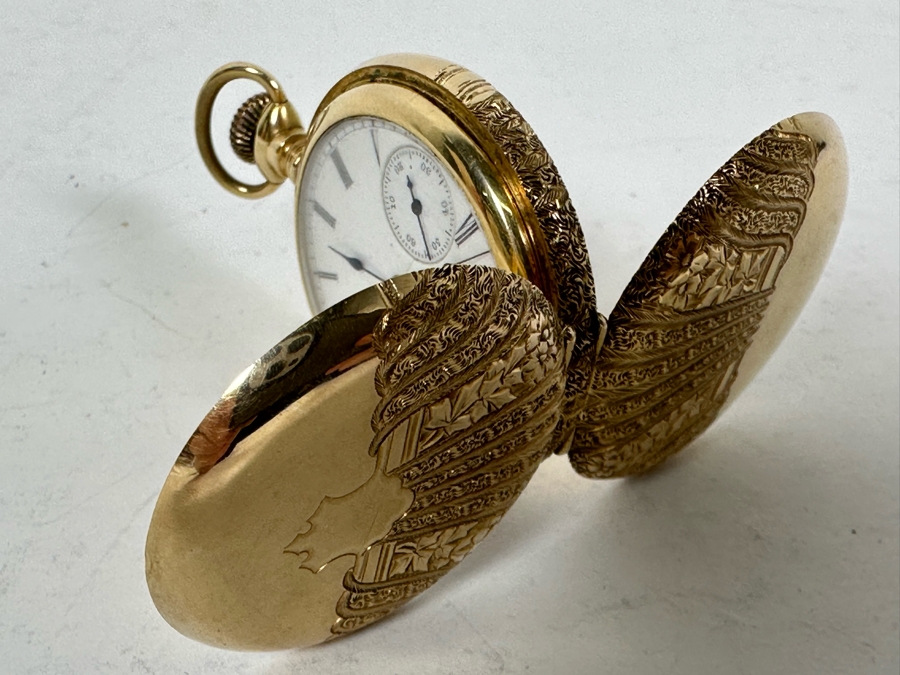 14K Gold Antique Elgin Pocket Watch Ser # 169130 Not Running Possible Main Spring 15 Jewels - See Photos 32.7g [Photo 13]