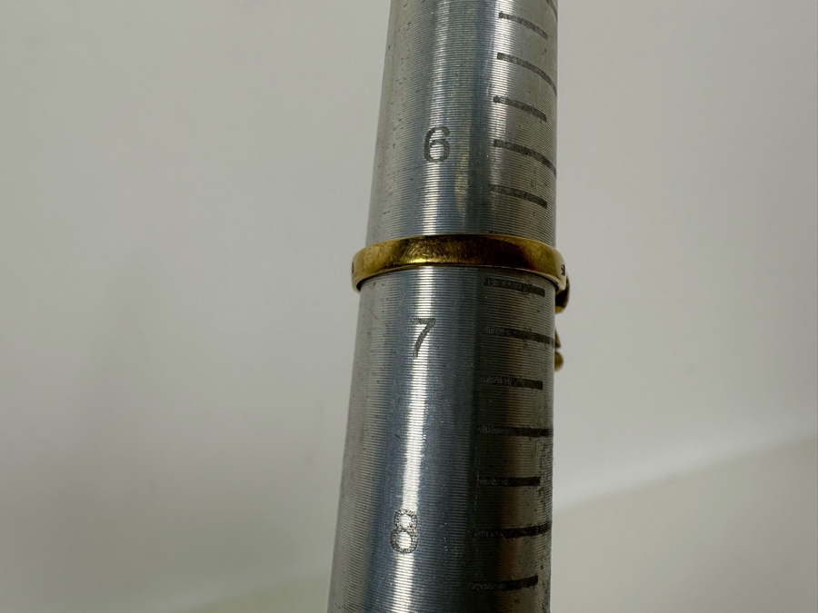 Antique 14K Gold Synthetic Star Sapphire Ring With Natural Opal And Imitation Diamonds (Missing Stone) Size 6.5 6g Estimate $600 [Photo 12]