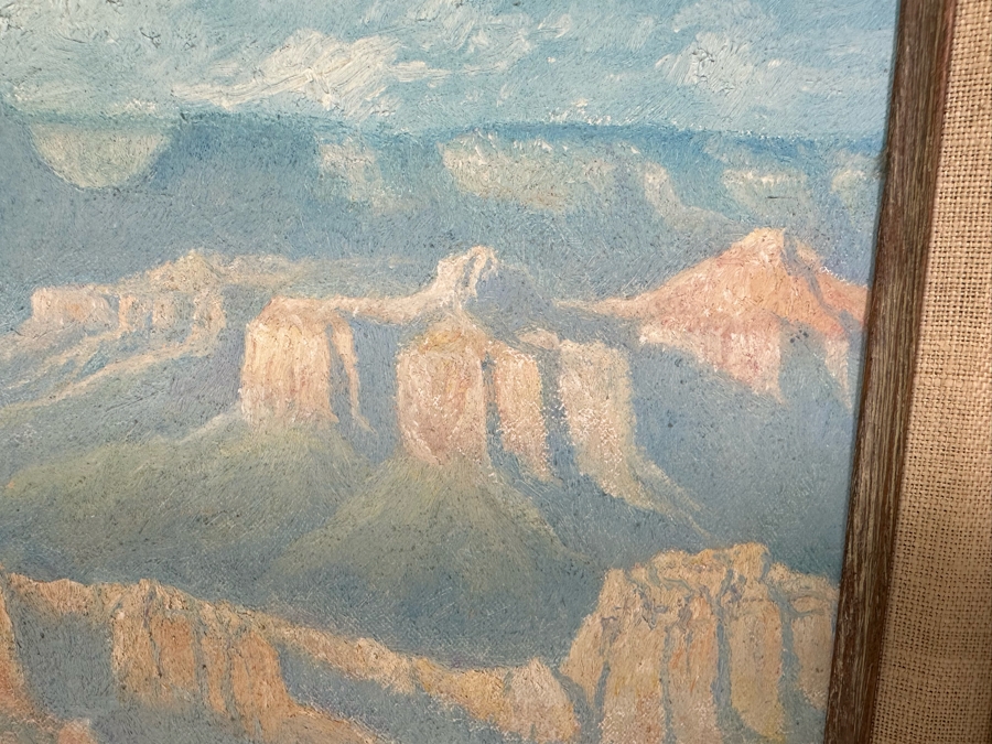 Original Bald Eagle In Flight Oil Painting On Canvas Signed 1979 G. Jensen 10 X 8 Framed 15.5 X 13.5 [Photo 5]