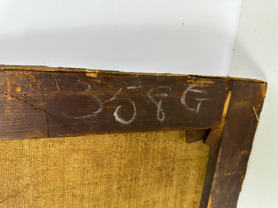 Antique Chinese Qing Dynasty Chinese Export Paintings Of Interiors Oil Painted On Canvas 25.5 X 20.5 Doheny Estate [Photo 27]