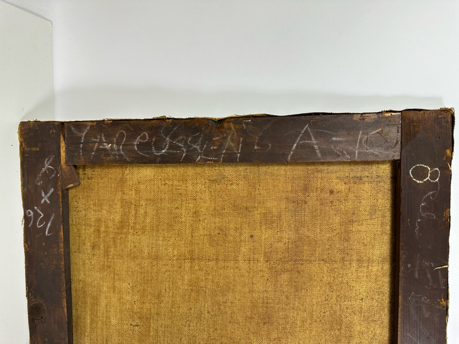 Antique Chinese Qing Dynasty Chinese Export Paintings Of Interiors Oil Painted On Canvas 25.5 X 20.5 Doheny Estate [Photo 26]