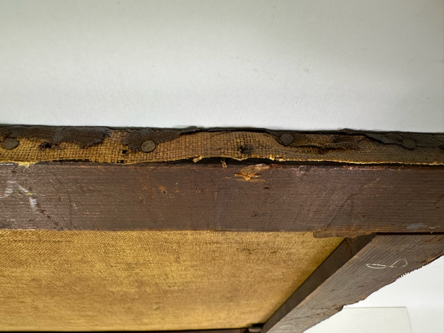 Antique Chinese Qing Dynasty Chinese Export Paintings Of Interiors Oil Painted On Canvas 25.5 X 20.5 Doheny Estate [Photo 28]