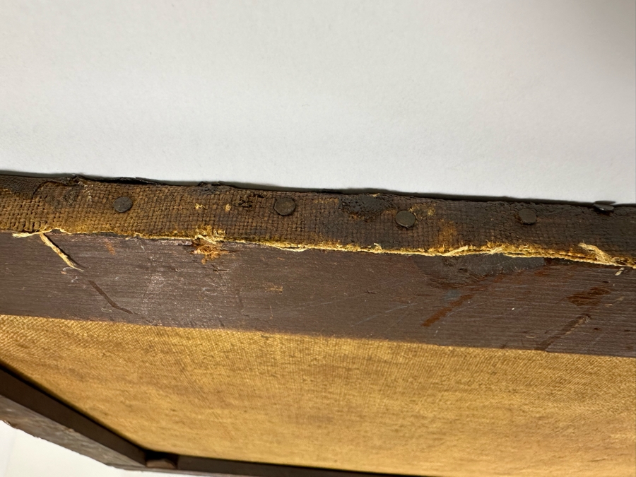 Antique Chinese Qing Dynasty Chinese Export Paintings Of Interiors Oil Painted On Canvas 25.5 X 20.5 Doheny Estate [Photo 29]