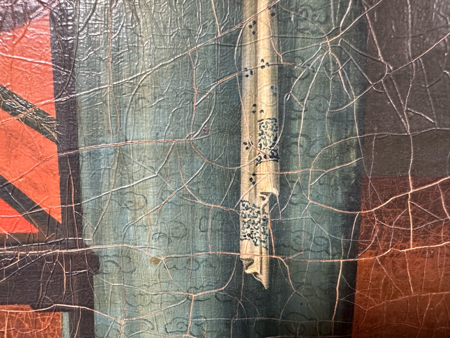 Antique Chinese Qing Dynasty Chinese Export Paintings Of Interiors Oil Painted On Canvas 25.5 X 20.5 Doheny Estate [Photo 19]