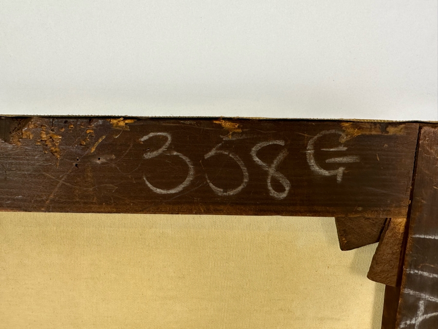 Antique Chinese Qing Dynasty Chinese Export Paintings Of Interiors Oil Painted On Canvas 25.5 X 20.5 Doheny Estate [Photo 27]