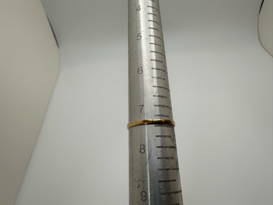 10K Gold Ring (Marked 14K) With Blue Glass Size 7.5 1g [Photo 7]