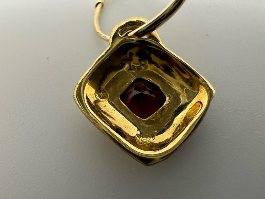 14K Gold Garnet Earrings 3.5g Estimate $400-$500 [Photo 6]