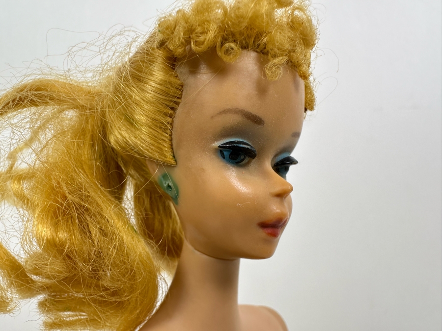 Early #4 1960 Ponytail Barbie Blonde With Blue Eyes And Blue Eye Shadow ...