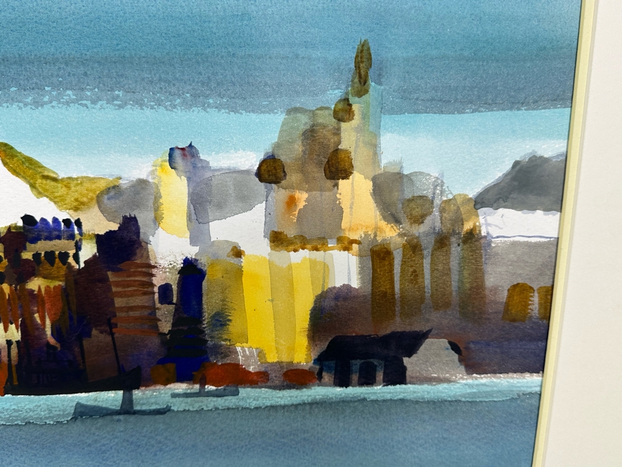 Law Wai Hin (B. 1939, China/Canda) Original Signed Watercolor Painting 29.5 X 21.5 Framed 37 X 29 [Photo 7]