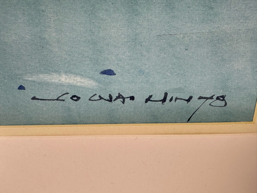 Law Wai Hin (B. 1939, China/Canda) Original Signed Watercolor Painting 29.5 X 21.5 Framed 37 X 29 [Photo 9]