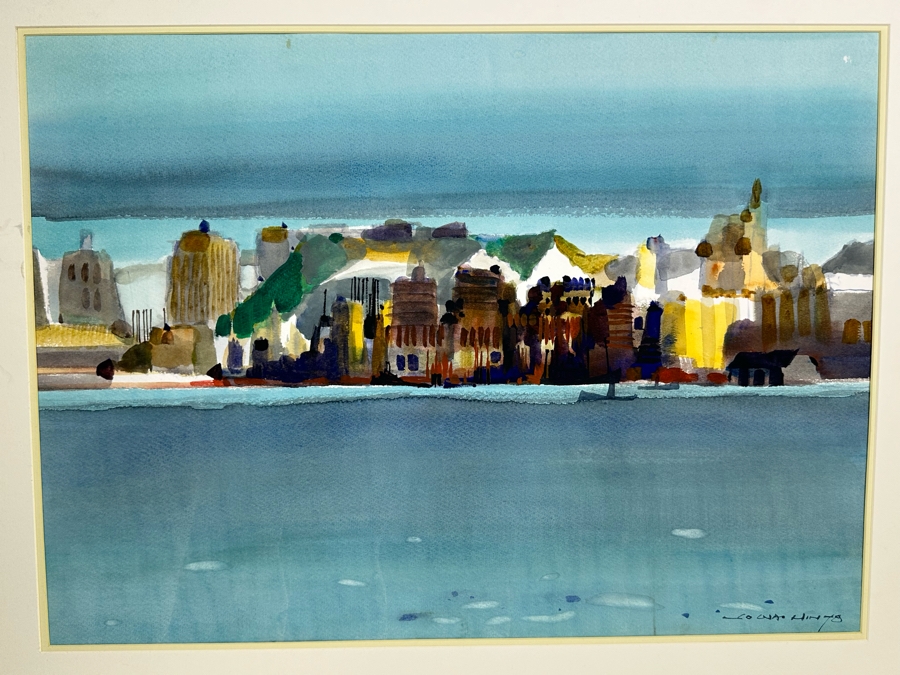 Law Wai Hin (B. 1939, China/Canda) Original Signed Watercolor Painting 29.5 X 21.5 Framed 37 X 29 [Photo 5]