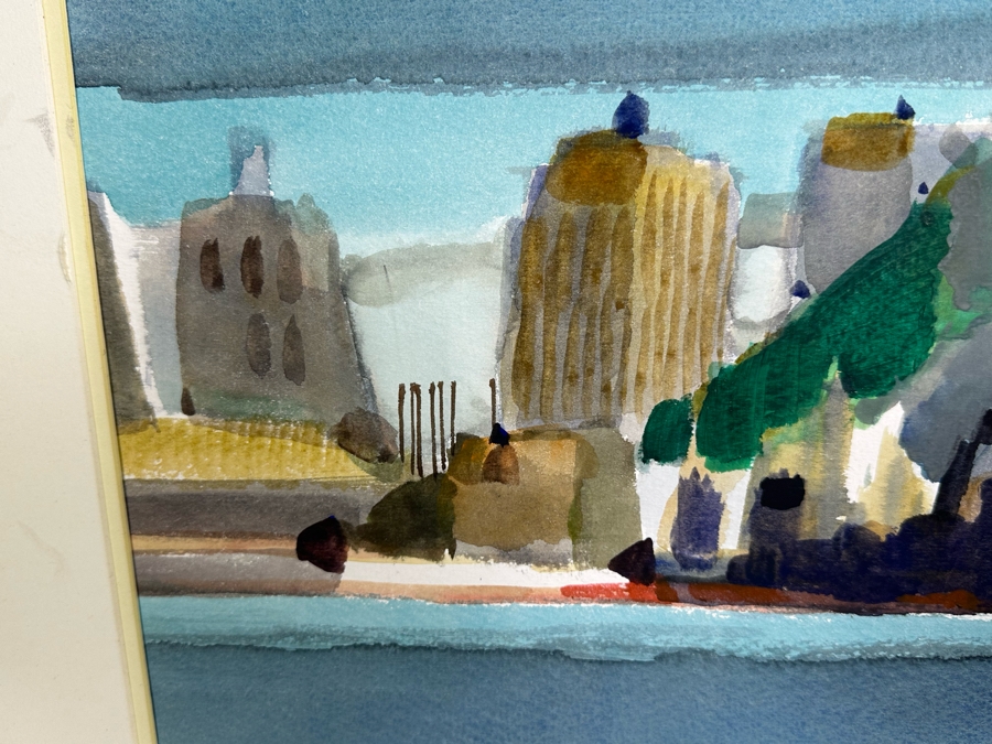 Law Wai Hin (B. 1939, China/Canda) Original Signed Watercolor Painting 29.5 X 21.5 Framed 37 X 29 [Photo 8]