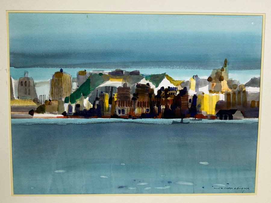 Law Wai Hin (B. 1939, China/Canda) Original Signed Watercolor Painting 29.5 X 21.5 Framed 37 X 29 [Photo 4]