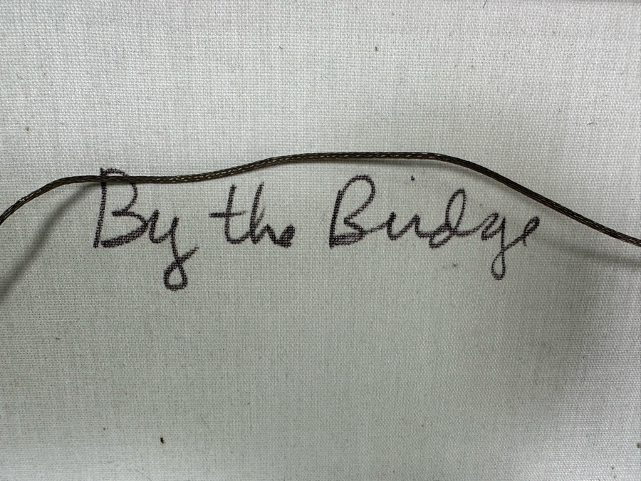 Lugano Candi (B. 1948, Italy/Argentia) Original Impressionist Painting On Canvas Titled 'By The Bridge' Signed Candi 24 X 20 Framed 32.5 X 29 [Photo 12]