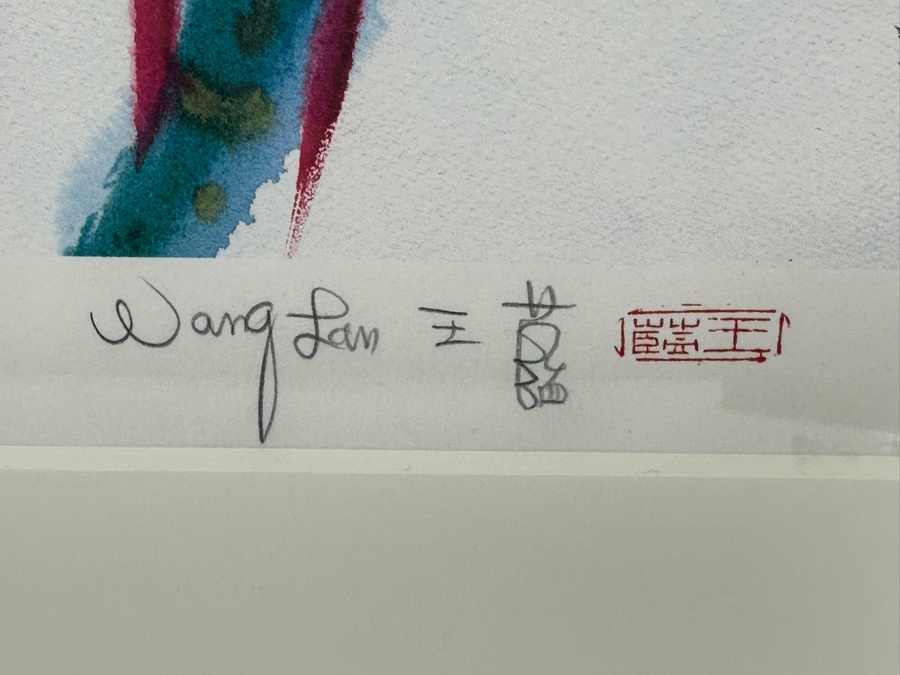 Wang Lan (1922-2003, Taiwan, Province of China) Hand Signed Limited Edition Print Numbered 199 Of 300 18 X 13.5 Framed 28 X 22 [Photo 8]
