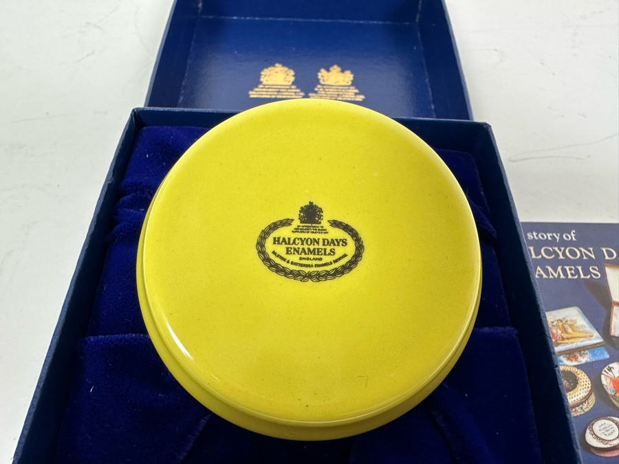 Halcyon Days Enamel Box With Hot Air Balloon Original Box 2.5W X 1.25H [Photo 7]