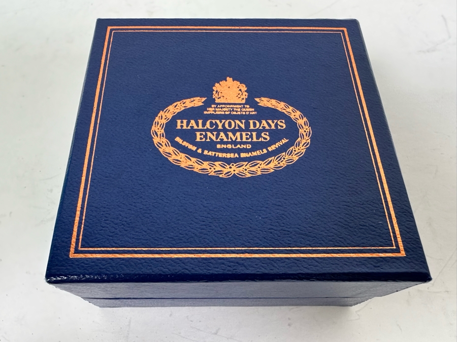 Halcyon Days Enamel Box With Quails Original Box 2.5W X 1.25H [Photo 6]